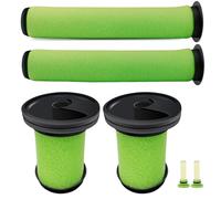 4 Pack Replacement Filters for Gtech AirRam MK2 K9 & Multi MK2/MK9 + 2 Freshener Cartridges, Washable Foam Filter Kit Compatible with Gtech Cordless Vacuum Spare Parts