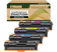 4 Pack Replacement for HP 205A CF530A CF531A CF532A CF533A Toner for MFP M181FW HP M181FW HP MFP M180N Toner HP M180 HP Color Laserjet Pro MFP M181FW M180N M154a M154nw(Black/Cyan/Yellow/Magenta)