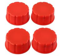4-Pack Replacement Gas Can Bottom Cover with Gasket, Solid Base Cap for Outdoor Use, Coarse Thread Compatible with Standard Fuel Tanks