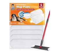 4-Pack Replacement Mop Pads Compatible with O Cedar H2prO Flat Mop Pads Washable Reusable for H2prO Flat Mop System Replacement Mop Refills