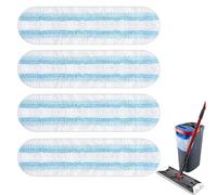 4-Pack Replacement Mop Pads for O-Cedar H2prO/ Vileda H2prO Flat Mop System | Washable Reusable Microfiber Mop Head | Safe for Wood, Tile, Vinyl Floors