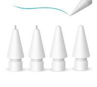 4 Pack Replacement Pencil Tips, Precise Control for Apple Pencil 2nd Generation/Apple Pencil 1st Generation, Upgraded Metal Nibs for iPad Pro Pencil 2/1 Gen