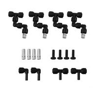 4-Pack Reptile Misting Nozzles with 360° Rotation - Fine Mist Spray Heads for Terrarium Humidifier - Garden Greenhouse Cooling System - DIY Fogger Kit with L/T Connectors for 1/4 Inch Tubing
