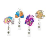 4 Pack Retractable Badge Holder for Nurse Badge Reel, Durable Nurse Accessories with Secure Clip for Hospital Shifts and Conferences