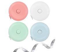 4 Pack Retractable Measuring Tape, 150cm/60Inch Dual Sided Soft Tape Measure, Clear Accurate Scale Flexible Measuring Tape for Sewing Tailor Craft Body Measurement Fitness