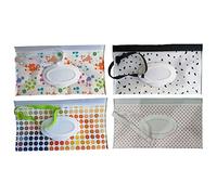 4 Pack Reusable Eco Friendly Durable Portable Wet Wipe Pouch,Travel Wipes Bag Travel Wipes Dispenser Wipe Pouches Baby Wet Wipe Cases