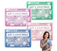 4-Pack Reusable Gel Ice Packs with Soft Plush Cover - Hot & Cold Therapy for Pain Relief, Injuries, Muscle Soreness - Soothing Comfort for Back, Knees, Shoulders