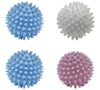 4 - Pack Reusable Laundry Agitator Balls in Blue, Purple & White - Non - Toxic, Tangle - Free Washing Balls for Washer, Anti - Static Dryer Balls to Soften Fabrics & Enhance Cleaning
