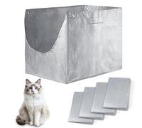 4 Pack Reusable Liners D Compatible with Modkat XL Litter Box, Durable Front Entry Cat Liners Type D for Cat Box, Waterproof and Scratch-Resistant Box Liners