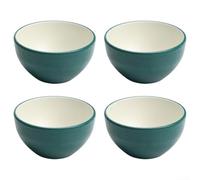 4 Pack Reusable Melamine Rice Bowls 330ml Two Tone(Green) | Food safe melamine, shatter resistant, lightweight, 330ml capacity, 4 pack set
