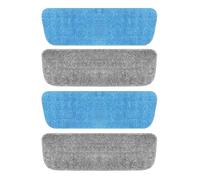 4 Pack Reusable Microfiber Mop Pads for 13''-15'' Spray Mop, Replacement Mop Refills for Wet and Dry Cleaning, Machine Washable Floor Cleaning Pads (Blue and Grey)