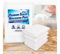 4 Pack Reusable Microfibre Applicator Pads - Sealer Sponge Applicator Cleaning Cloth for Tile, Grout, Marble, Granite, Slate, Travertine, and Natural Stone Surfaces (12.7 x 10.16 x 2.54 cm)