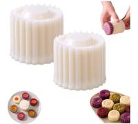 4 Pack Reusable Mooncake and Pastry Mould Set | Double Sided Hand Press Moulds with Two Patterns Each for Cookies Pastries and Homemade Dessert Making(2pc)