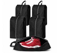 4 Pack Reusable Shoe Bags for Travel with Smooth-Zipper, Waterproof Gym Ba & Work - Essential Travel Accessories for Family Vacations, Football Boot Bag, Golf Shoe Bag, Boot Bag Rugby, Golf Shoe Bag