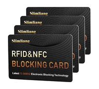 4 Pack RFID Blocking Card, Smart Slim Design Perfectly fits in Wallet/Purse, gold, slim, Rfid Card