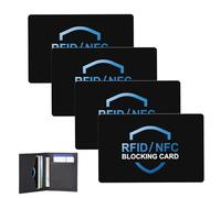 4 Pack RFID/NFC Blocking Cards,RFID Blocking Card,Credit Card Protector,Card Blocker for Contactless Cards Protection for Men Women