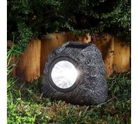 4 Pack Rock Solar Garden Light Ornament Decoration White LED - 10cm by Smart Solar