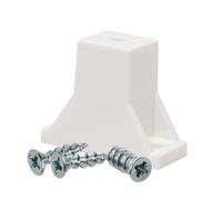 4 Pack Rok Hardware 1-1/2" (38.5mm) Drawer Slide Cabinet Side Spacers, Plastic Kitchen Cabinet Spacer for Slide-Out Trays, Screws Included, White - R038WHT