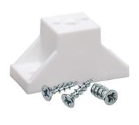 4 Pack Rok Hardware 1" (25mm) Drawer Slide Cabinet Side Spacers, Plastic Kitchen Cabinet Spacer for Slide-Out Trays, Screws Included, White - R013WHT