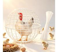 4 Pack Rolling Chicken Cage Plastic Rabbit Coops for Chickens Duck | Plastic, With cable ties, Rolling, Outdoor, Pet Safety Cage, for Bird Duck