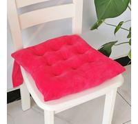 4 Pack Rose Red Chair Cushions 45x45x8cm Thick Square Seat Pads for Dining Kitchen Office Garden Patio & Living RoomComfort & Style