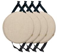 4 Pack Round Chair Cushions with Ties High Stool Seat Pads for Dining Room Kitchen & Office - Comfortable 28cm Cushions for Enhanced Seating Experience