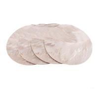 4-Pack Round PVC Placemats 38 Centimeter Heat-Resistant Table Mats for Dining Table Decor - Gold/Silver/Rose Gold for Easy-Clean Roll-up Storage(Gold)