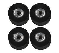 4-Pack Rowing Machine Seat Wheels, Black Nylon Rollers with Steel Bearings 45x21x8mm, Smooth Stable Replacement Parts for Water Resistance Rowers
