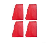 4 Pack Rubber Anti-Slip Ladder Foot Covers, Trapezoidal Replacement Pads for Extension and Folding Ladders, Tool-Free Installation with Enhanced Stability and Grip(Red)
