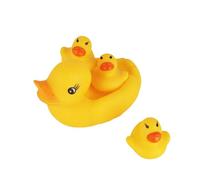 4 Pack Rubber Ducks - Interactive Bath Ducks, Safe Material Baby Bath Toys, Press to Simulate Real Squeaky Duck Calls, Educational and Fun Toddler Pool Toys, Floating Design to Enjoy Water Fun