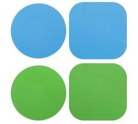 4 Pack Rubber Jar Opener Grippers, Anti-Slip Coasters Bottle Lid Opener Jar Openers Multi-Function Kitchen Gadget for Elderly Senior Suffering from Weak Hands Arthritis (Blue, Green)