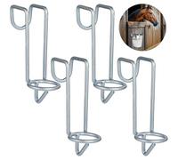 4-Pack Rust-Resistant Metal Horse Bucket Hooks, Double Hook Design For Simple Installation In Stables And Farms