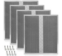 4 Pack S97020466 HPF30 Range Hood Non-Ducted Charcoal Filter Compatible with Broan Range Hood HPF30 Charcoal Filter 30In Type XC with Clips，14.6" X 12.9"