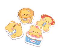 4 Pack Safe Materials Animal Shape Sticky Notes Memo Pad Adhesive Paper Notepads Set for Home School Paper Sticky Notes