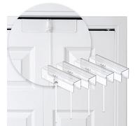 (4- Pack) - Safety Innovations Bi-fold Door Lock - Closet Protection Child and Pet Proof Bi-fold Door Lock - Tool-Free Installation - Made from Unbreakable Clear Polycarbonate