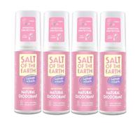 (4 PACK) - Salt Of the Earth - Pure Aura Nat Deodorant Spray | 100ml | 4 PACK BUNDLE