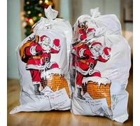 4 Pack Santa Sacks, Christmas Gift Present Bags Holders, 30 x 20 inch, Xmas Essentials