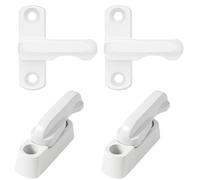 4 Pack Sash Window Locks, Door & Window Lock Anti Theft, PVC Door Lock for UPVC Windows and Doors, White T-Type Window Security Locks for Home Safety, Child and Pet Protection (White)