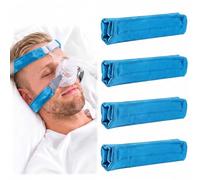 4 Pack Satin Mask Strap Covers, Face Cushion Cover for Strap Headgear, Universal and Reusable Comfort Pads (4, Blue)