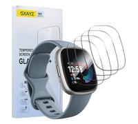 [4 Pack] Screen Protector for Google Fitbit Versa 4,3D Curved Full Coverage, Scratch Resistant,Easy Installation,9H Hardness