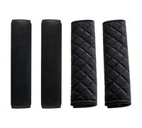 4 Pack Seat Belt Pads, Soft Plush Seatbelt Covers with Black Plaid & Velvet Design, Universal Seat Belt Covers for Cars, SUVs, Trucks, Comfortable Shoulder Strap Protection
