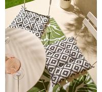 4 Pack Seat Pads Water Resistant Garden Chairs Cover Outdoor Cushions OHS Grey 40cm x 40cm