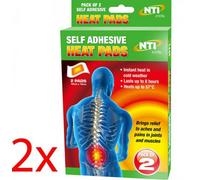 4 Pack Self Adhesive Cosy Heating Pads Flexible Therapy Remote Pain Relief