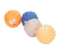 4 Pack Sensory Balls for Toddlers, Sensory Baby Toys, Soft Multi Ball Set with Multi PVC Hand Catching, Ideal for 6 to 12 Months Baby Infant