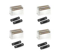 4 Pack Shaver Replacement Foil and Cutters Compatible with BaByliss Double FXFS2 Metal Shaver foil Replacement (Silver 4 Pack)