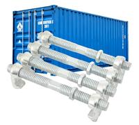 4 Pack Shipping Container Bridge Clamps 380mm Bridge Fittings Clamp to Connect Shipping Containers Together, 100KN (22,480LBS) Load Capacity