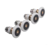 4 Pack Shower Door Rollers Replacement Parts, Brass Center Wheels Pulleys, Adjustable Eccentric Sliding Wheels for Bathroom Glass Doors and Steam Enclosures, Smooth Quiet Operation(25mm)