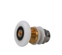 4 Pack Shower Door Rollers with Brass Center and Nylon Wheels, Adjustable Sliding Glass Door Pulley for 4-6mm Thick Glass, Smooth Quiet Replacement Parts for Most(20mm)