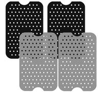 4 Pack Silicone Air Fryer Liners Reusable Double Basket Air Fryer Liners for Ninja Foodi Dual Air Fryer DZ201 DZ401
