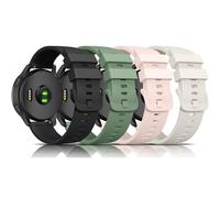 4-Pack Silicone Bands Compatible with Garmin Vivoactive 6/Vivoactive 5/3/3 Music Watch Bands, 20mm Soft Silicone Sport Replacement bands for Garmin Venu Sq 2/Forerunner 165/55/245/245/645 Music (Black